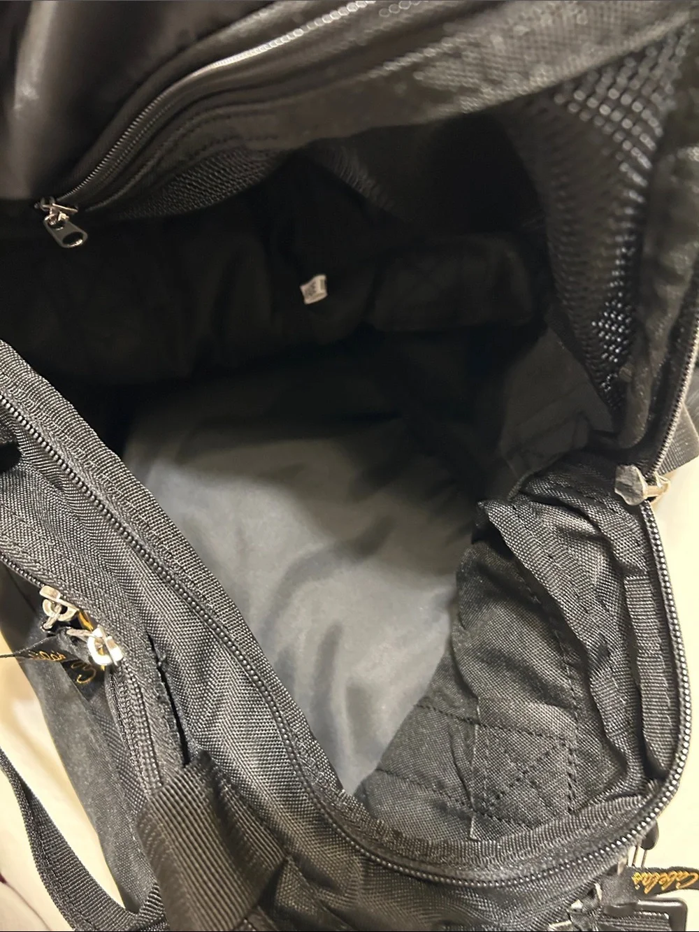 Cabela's Black Messenger Bag with Gold Logo